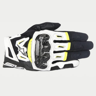 Alpinestars SMX-2 Air Carbon V2 Gloves Yellow Flou White