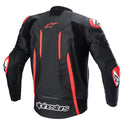 Alpinestars Fusion Leather Jacket Black / Red Fluo