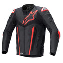 Alpinestars Fusion Leather Jacket Black / Red Fluo