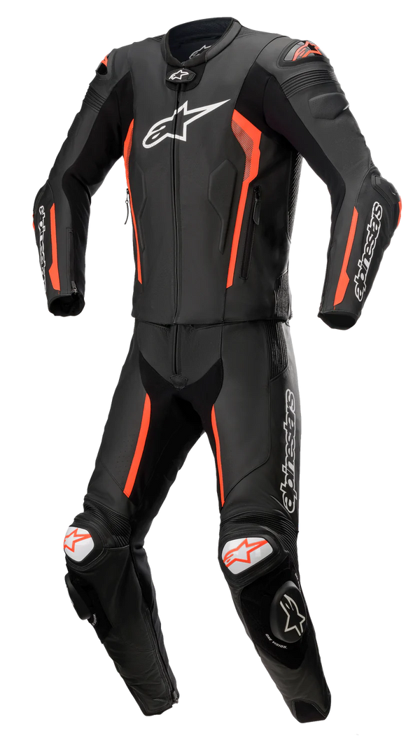 Alpinestars Missile V2 2-Piece Leather Suit Black/Red/Fluo