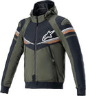 ALPINESTARS SEKTOR V2 TECH HOODIE FOREST BLACK ORANGE FLUO