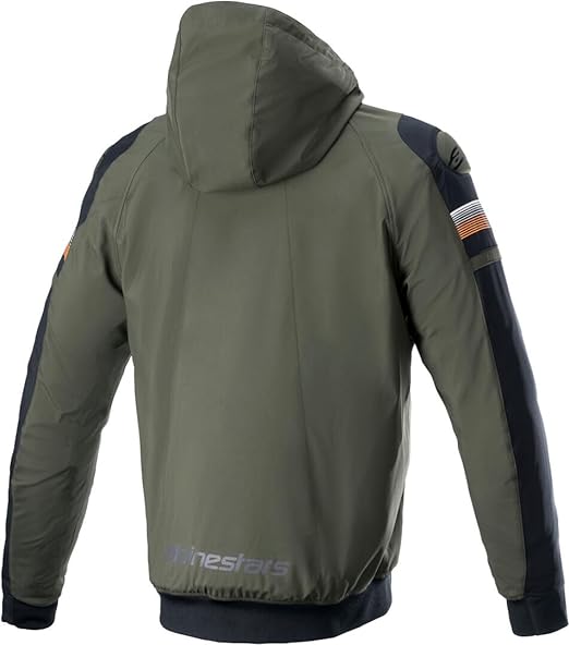 ALPINESTARS SEKTOR V2 TECH HOODIE FOREST BLACK ORANGE FLUO