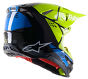 Alpinestars Supertech M8 Factory Helmet Black/Yellow Fluo/Blue Glossy