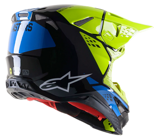 Alpinestars Supertech M8 Factory Helmet Black/Yellow Fluo/Blue Glossy