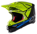 Alpinestars Supertech M8 Factory Helmet Black/Yellow Fluo/Blue Glossy