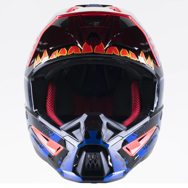 ALPINESTARS S-M5 SOLAR FLARE ECE BLK BLU RED FLUO GLOS