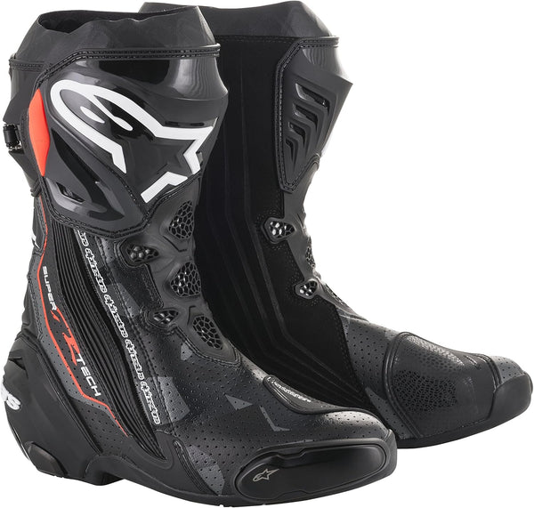 Boots ALPINESTARS Supertech-R 2020 Black / Dark Grey / Red Fluo Shoes