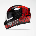 Voss 988 Moto-1 Echo Red Helmet