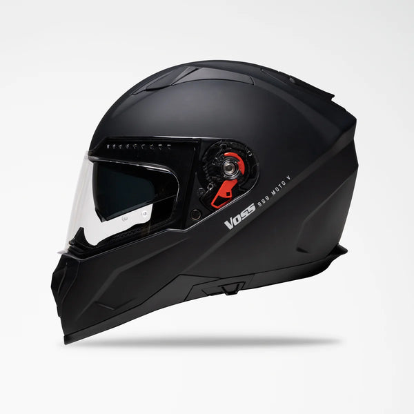 Voss 989 Moto-V Matte Black Helmet