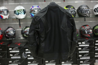 LEATHER MESH JACKET