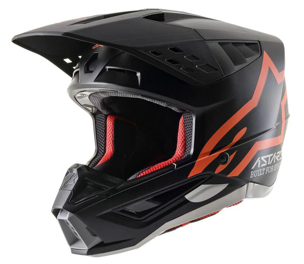 ALPINESTARS S-M5 COMPASS HELMET ECE BLK ORG FLUO MATT