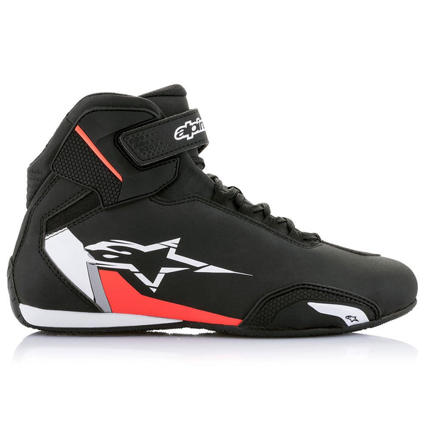 ALPINESTARS SEKTOR SHOE BLACK WHITE RED FLUO