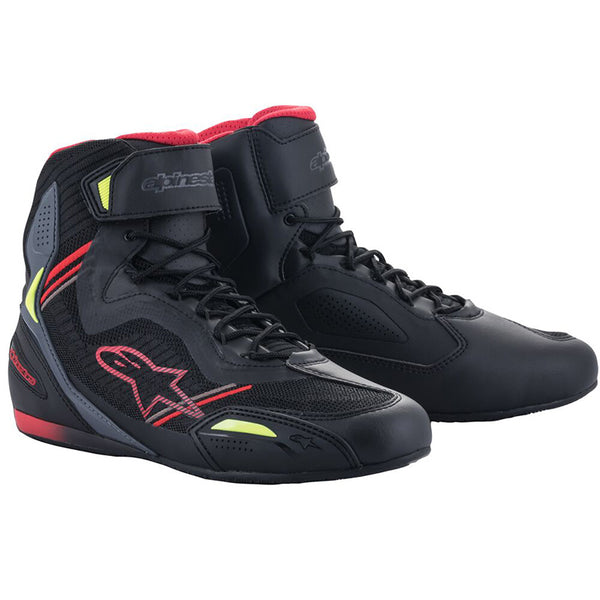 ALPINESTAR FASTER-3 RIDEKNIT SHOE BLK RED YEL- 9