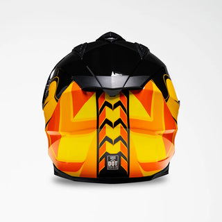 Voss 601 D2 Dual Sport Orange Geo-Trek Helmet