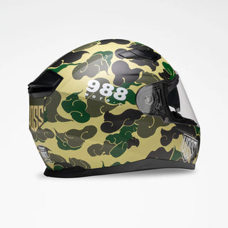 Voss 988 Moto-1 Green Camo Helmet