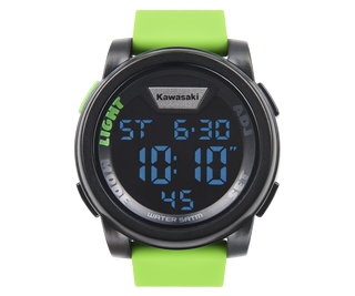 KAWASAKI DIGITAL WRIST WATCH GRN