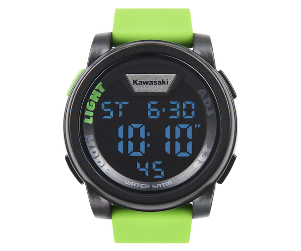 KAWASAKI DIGITAL WRIST WATCH GRN