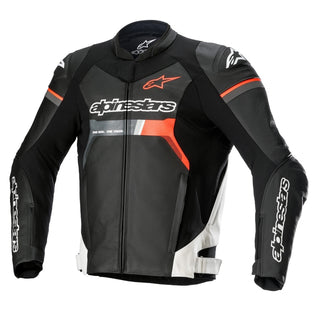 ALPINESTAR GP FORCE LEATHER JACKET BLK WHT RED FLO 50